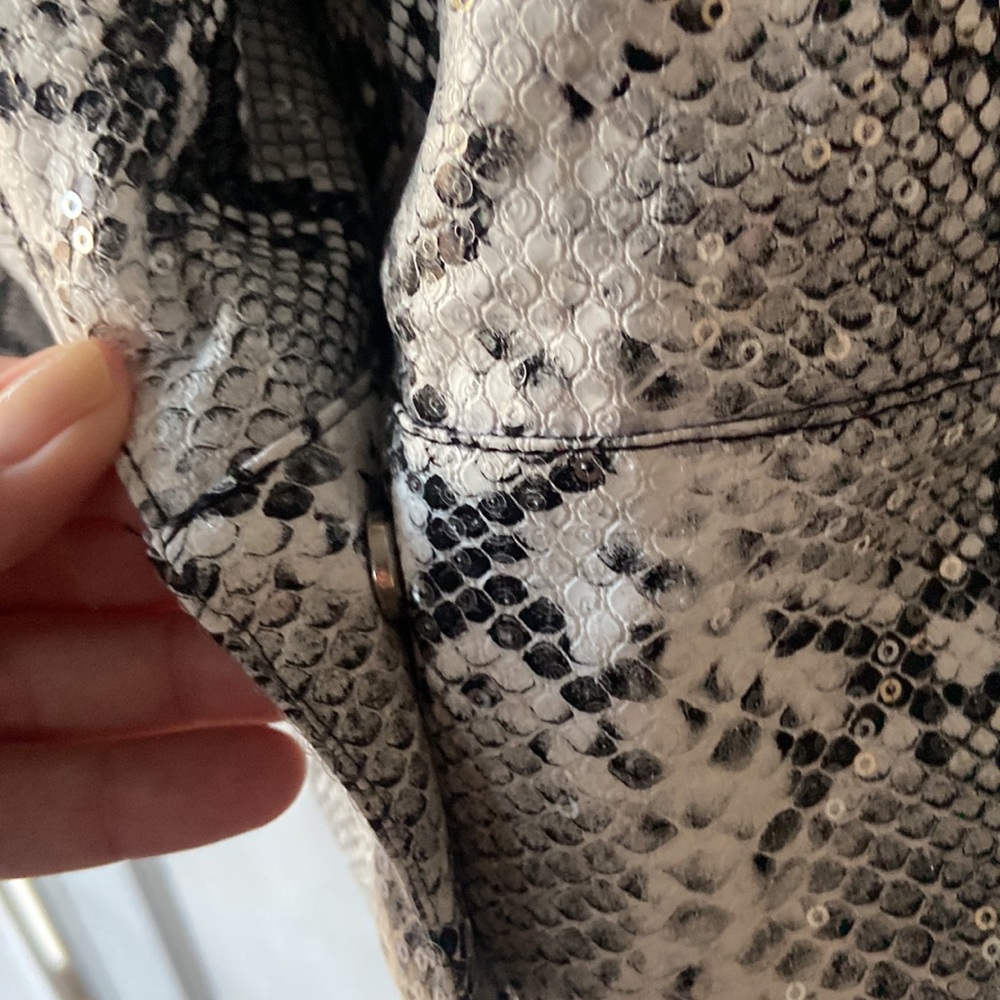 Lpa Revolve Sequined Python Long Sleeved Jacket S… - image 4